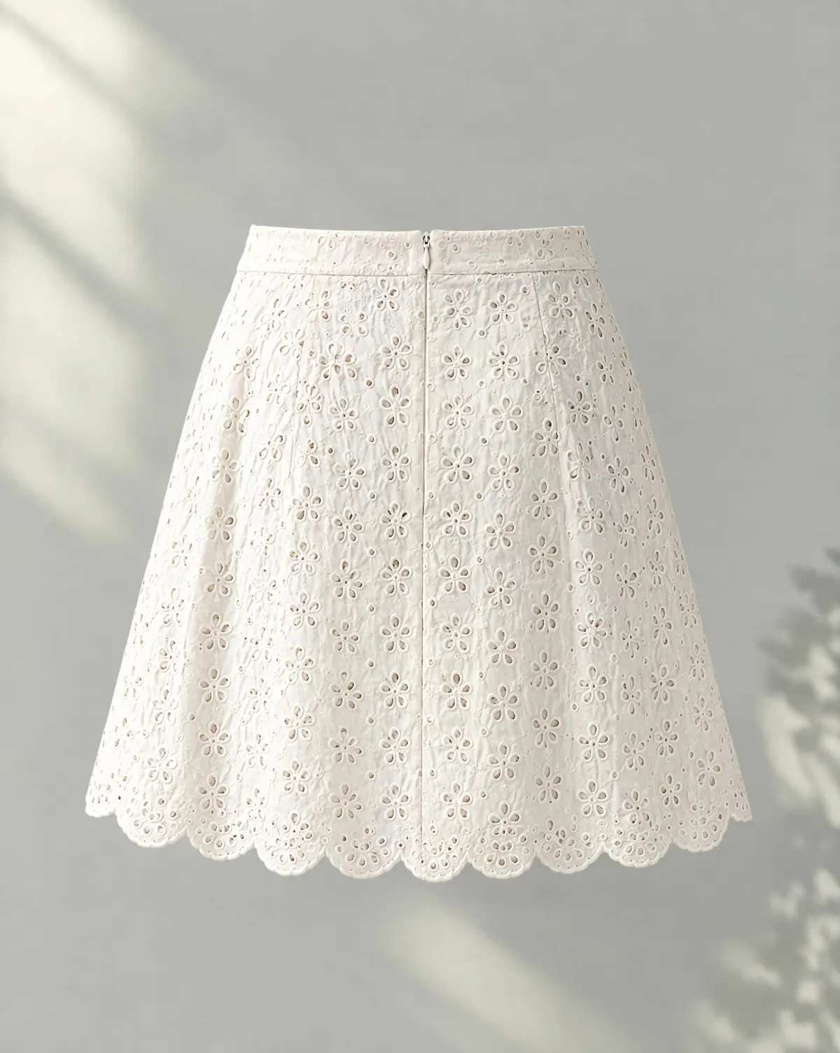 Sill A-Line Mini Skirt in white, back view