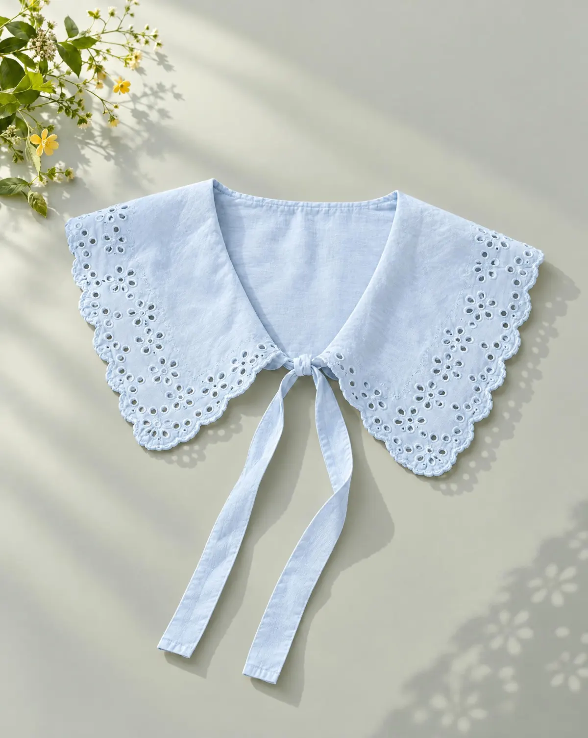 Square Sailor Collar in sky blue, front view